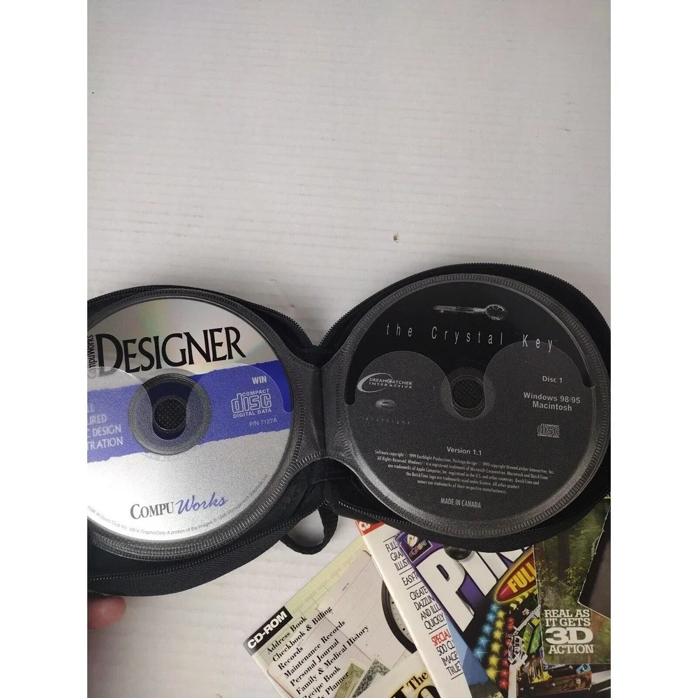 VTG Computer Games/Educational CD-ROM Lot (20) Designer, Crystal Key, Ect...